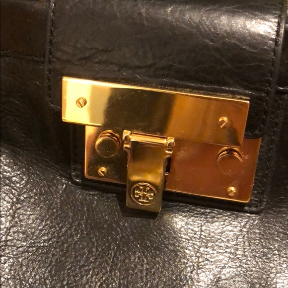 Tory Burch purse, great condition, black leather - Picture 2 of 7
